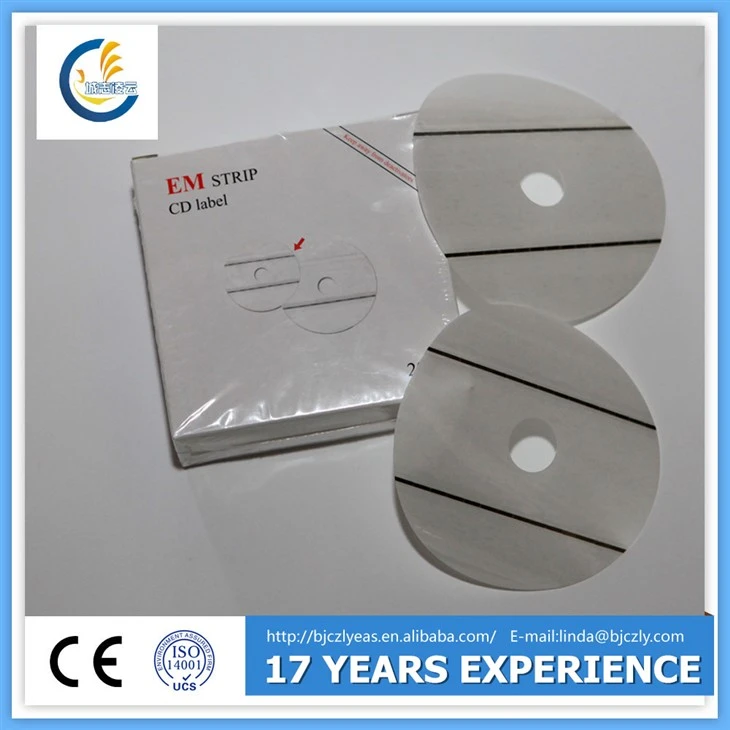 תווית אבטחת CD CD (שתי רצועות)